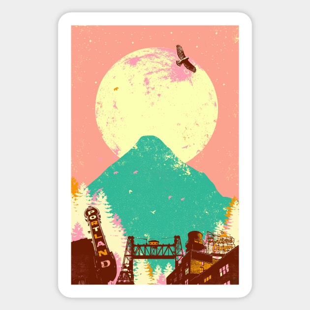 PORTLAND MOON Sticker by Showdeer